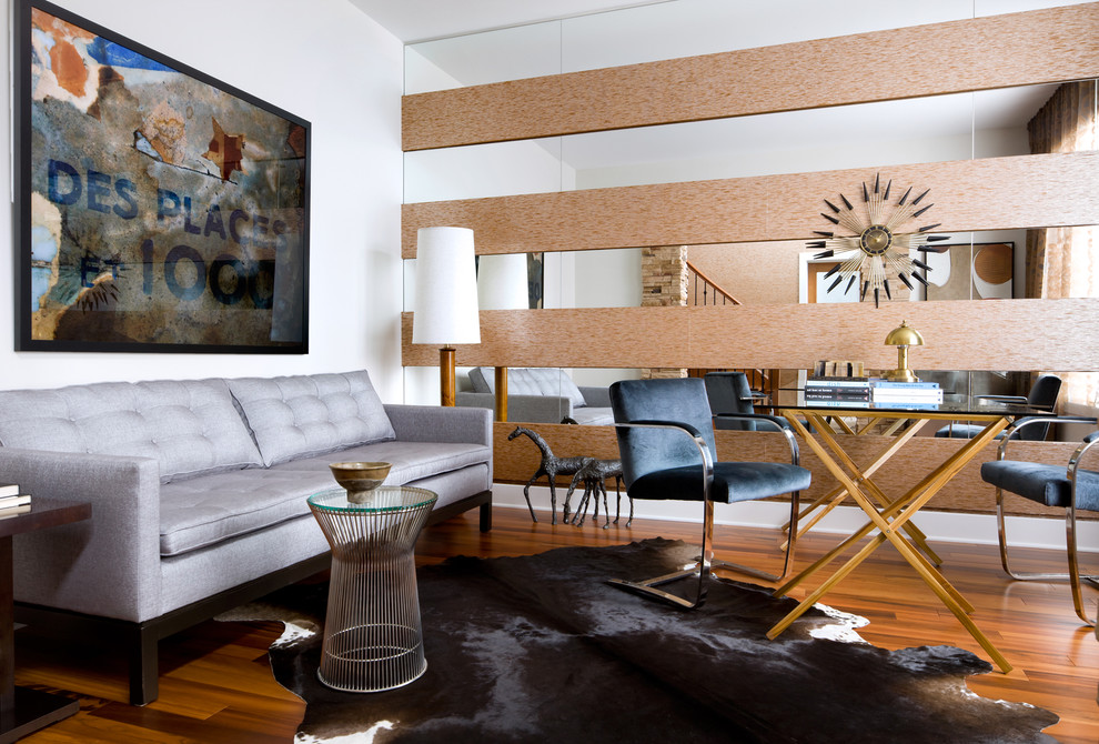 Living room - mid-sized modern enclosed living room idea in Toronto