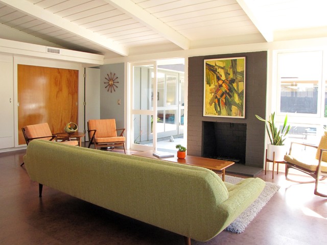 Houzz mid century cheap modern living room