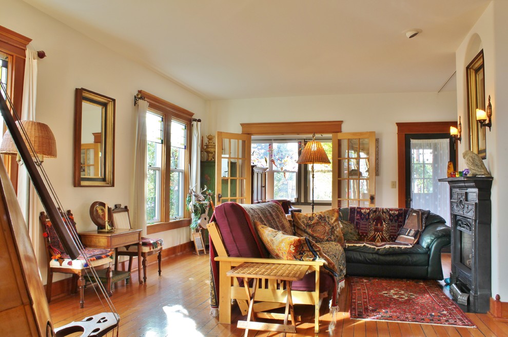 Inspiration for an eclectic living room remodel in Seattle