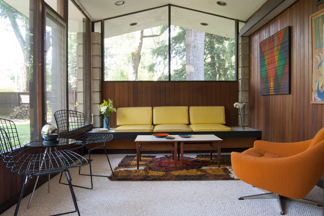 mid century modern waiting room