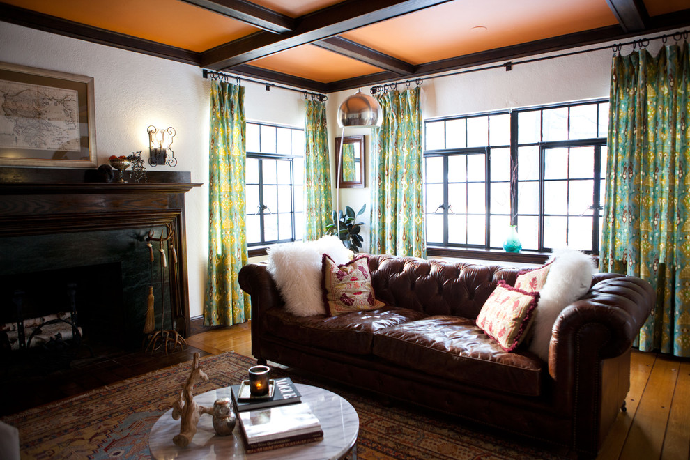 Eclectic living room in Boston.