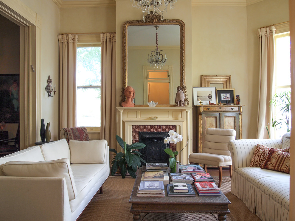 Inspiration for an eclectic living room remodel in New Orleans