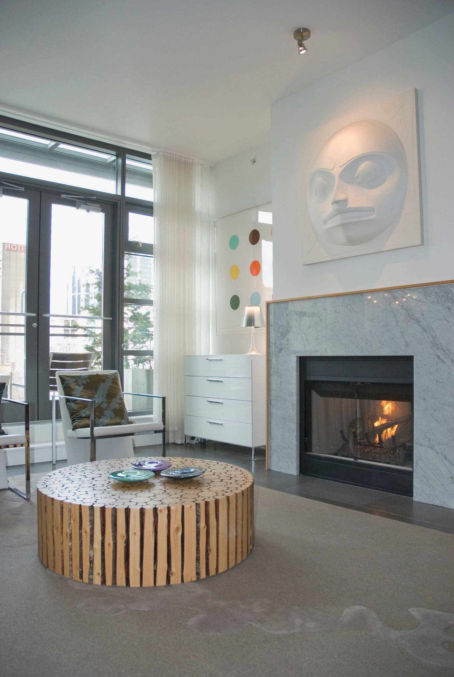 houzz electric fireplace on Modern Art Above Fireplace Houzz