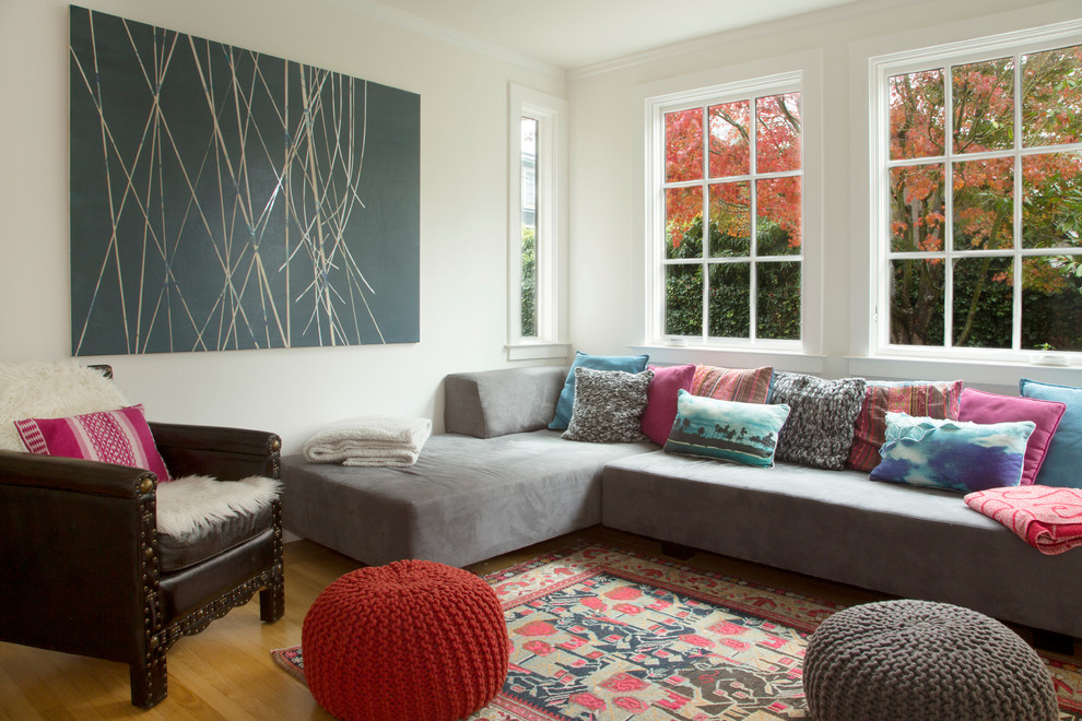 Design ideas for a bohemian living room in San Francisco.