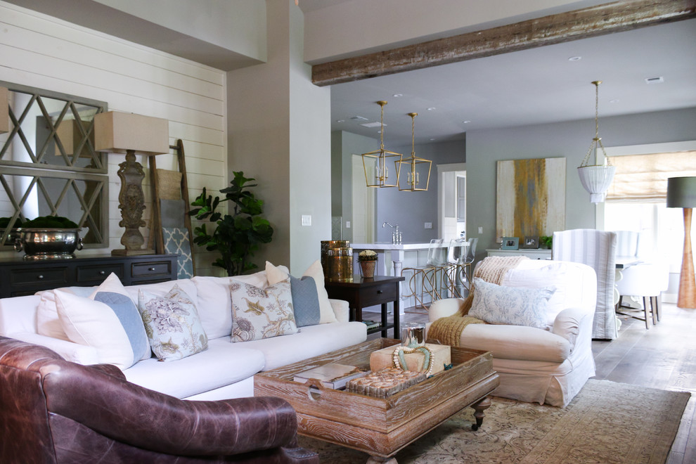 Living room - shabby-chic style living room idea in Other
