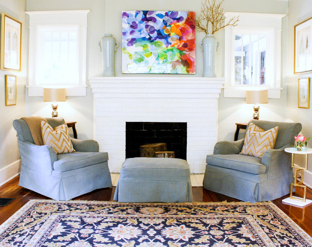 My Houzz Coastal Elegance for a 1917 Bungalow Transitional Living