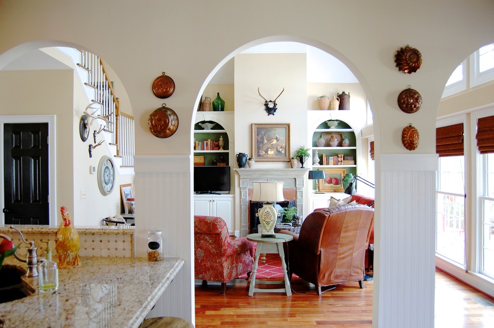 My Houzz French Country Meets Southern Farmhouse Style In Georgia Farmhouse Living Room New York By Corynne Pless