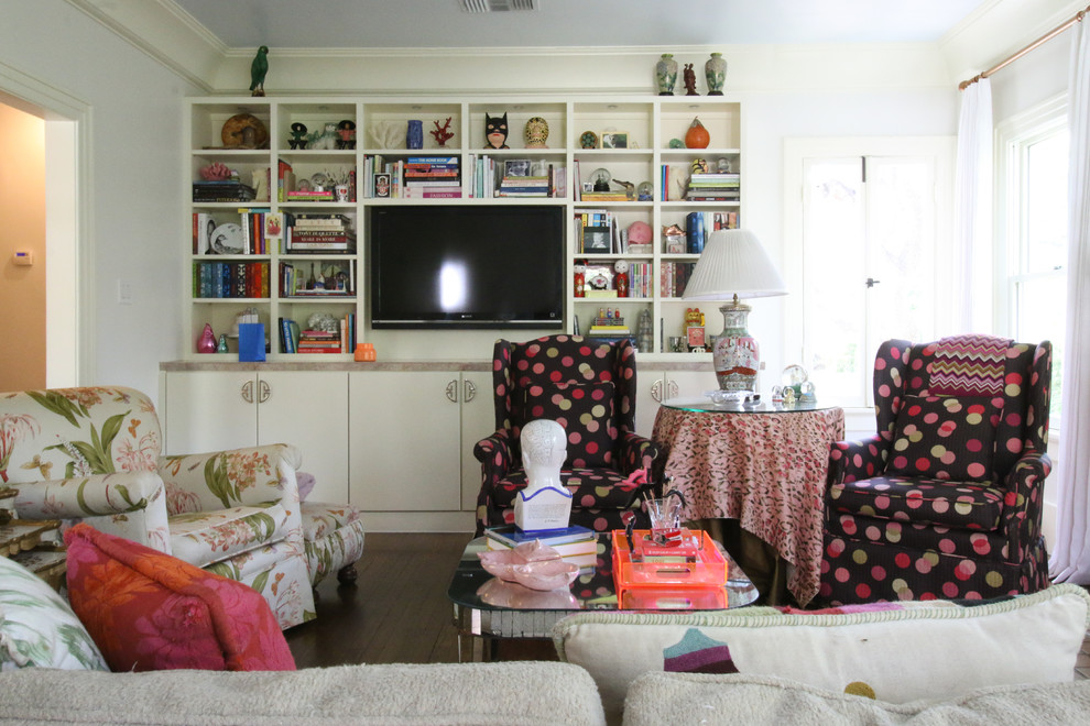 Eclectic living room photo in Austin