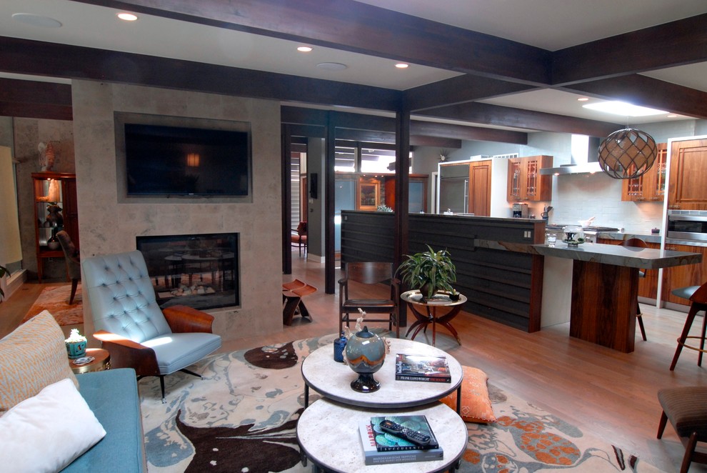 Inspiration for a 1960s living room remodel in Denver