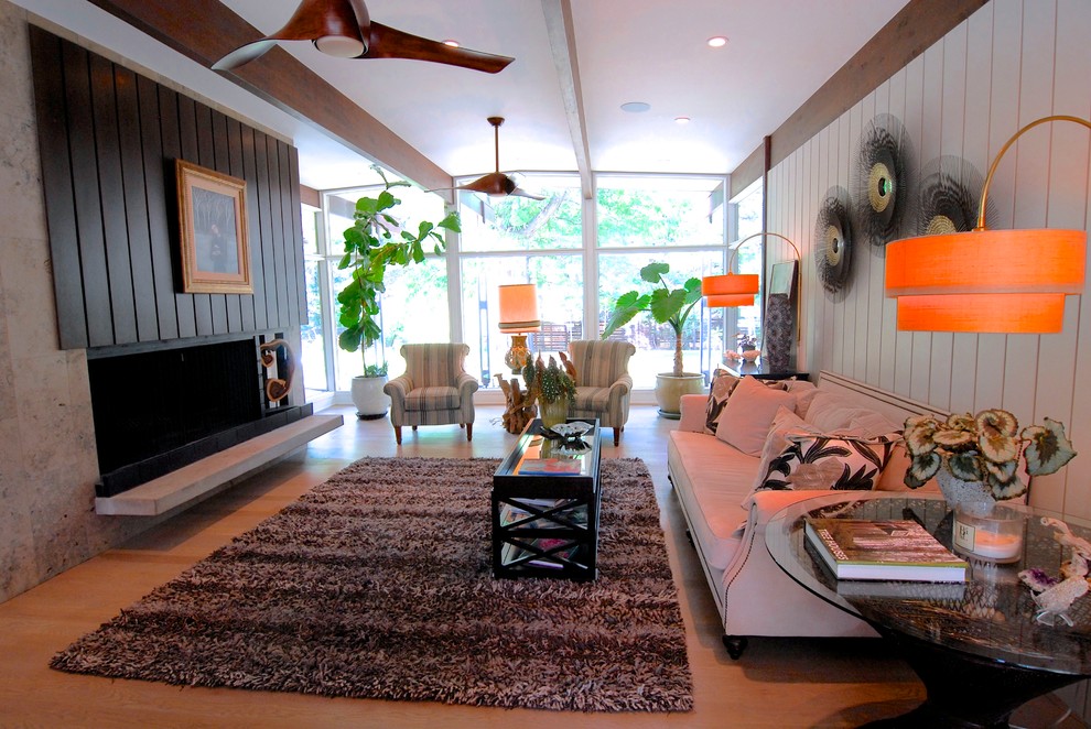 Inspiration for a 1950s living room remodel in Denver