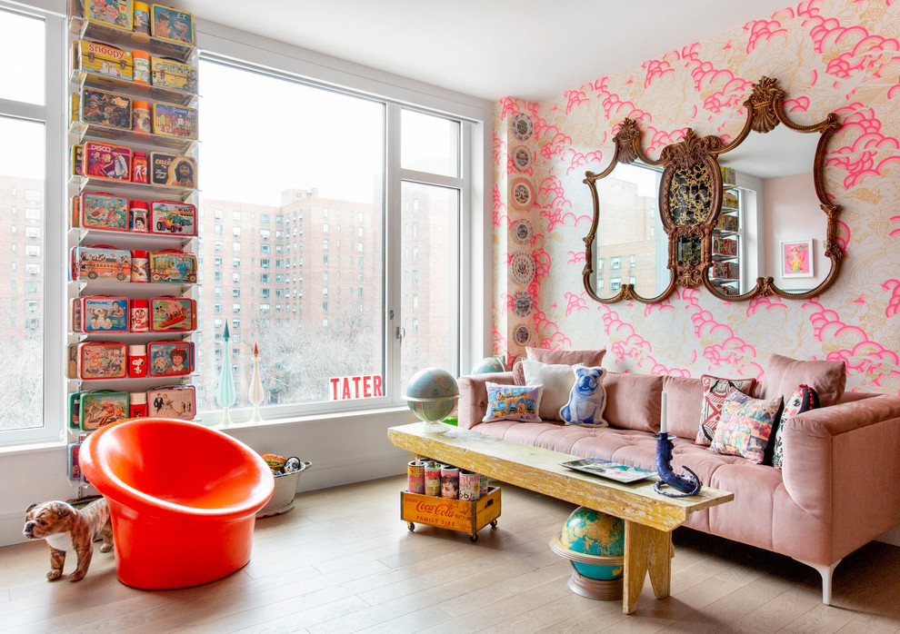 Inspiration for an eclectic living room remodel in New York