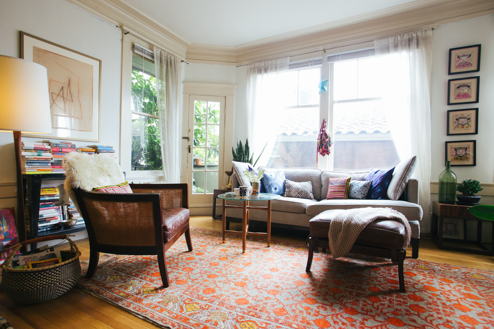 Design ideas for an eclectic living room in San Francisco.