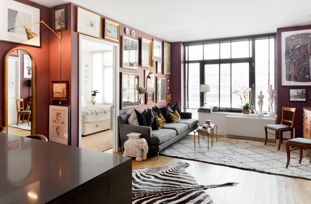 My Houzz: Rugs Define Living Spaces In A 750-Square-Foot Apartment