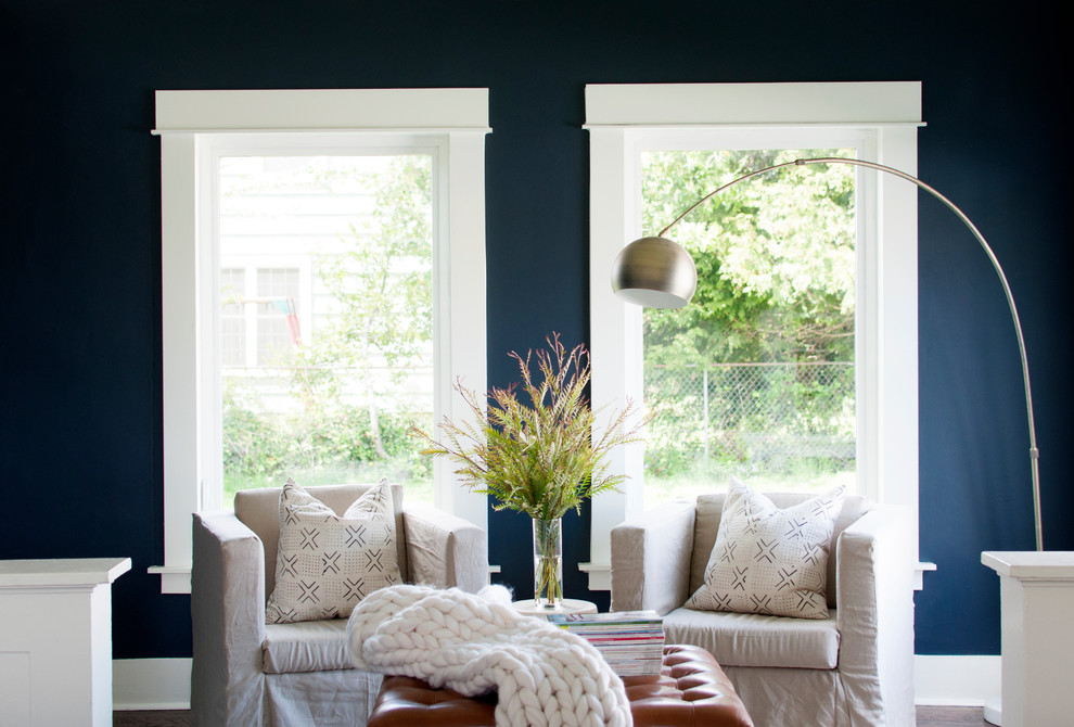Inspiration for a transitional living room remodel in Other
