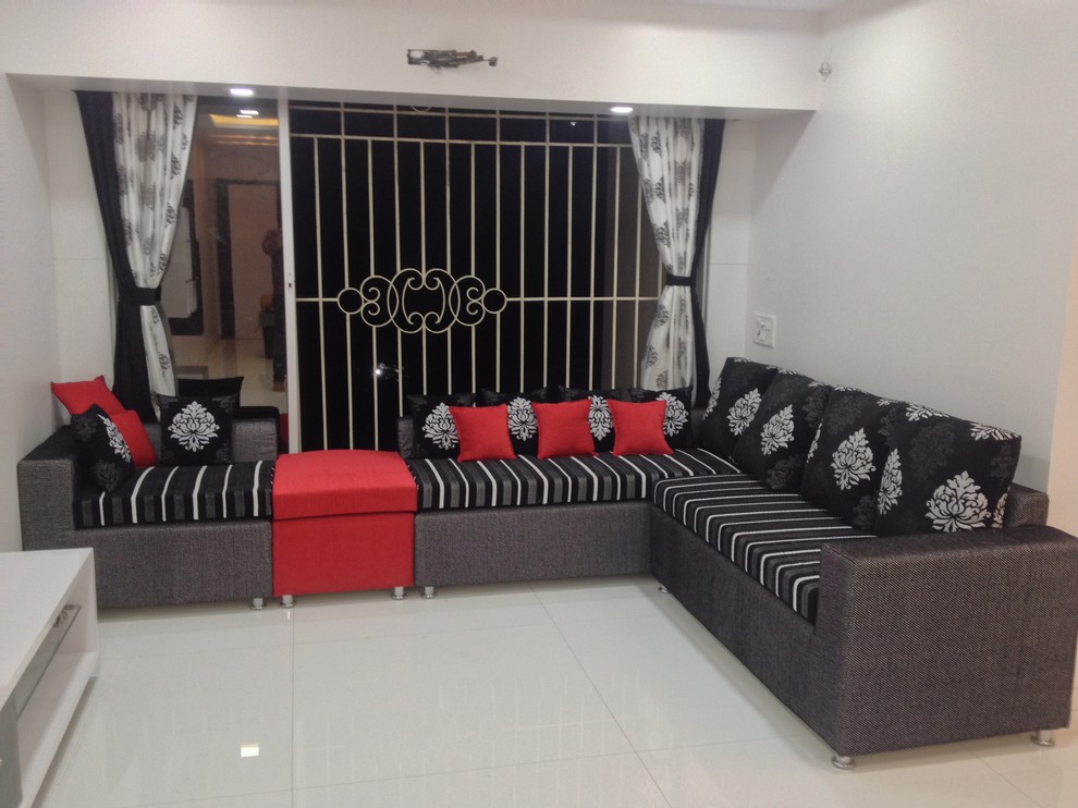 Example of a living room design in Mumbai