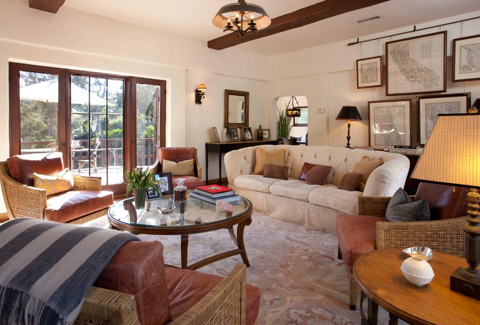 Inspiration for a mediterranean living room remodel in San Diego