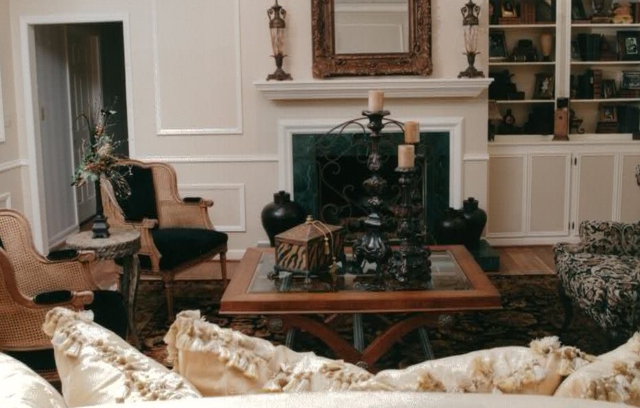 Elegant living room photo in Houston