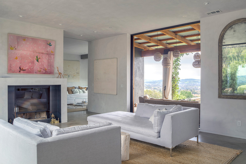 Living room - mediterranean living room idea in San Francisco