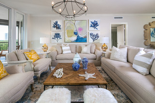 Naples Pelican Bay Condo - Beach Style - Living Room - Tampa - by ...