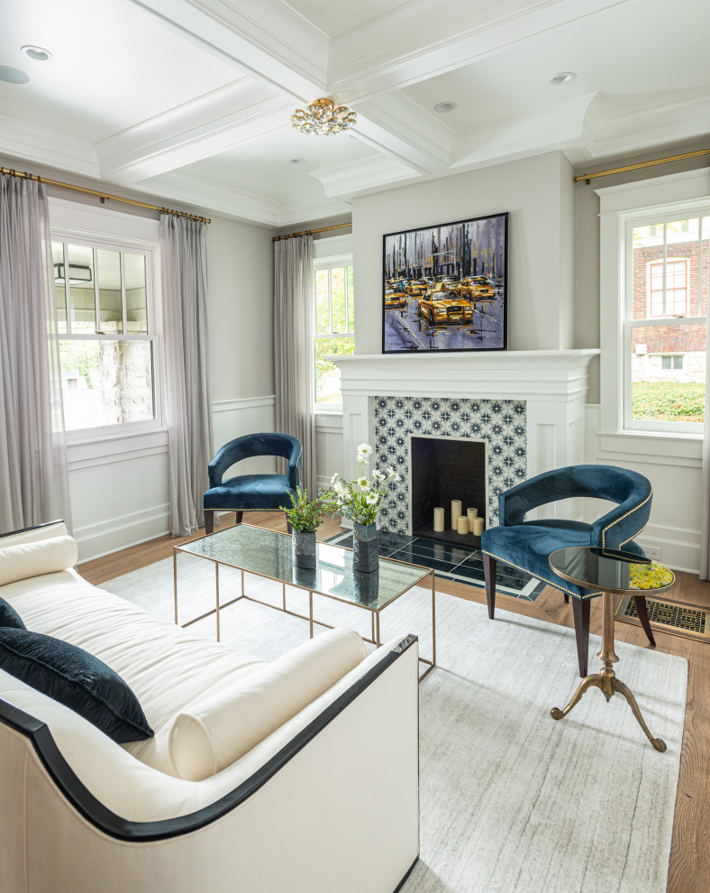 Nashville Residence Midcentury Living Room Nashville by Jillian