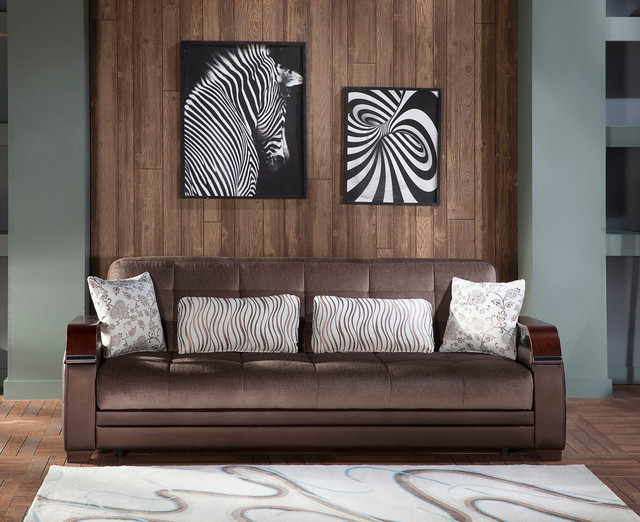 Natural Sofa Bed Prestige Brown Contemporain Salon New York par FURNITURE STORE NYC