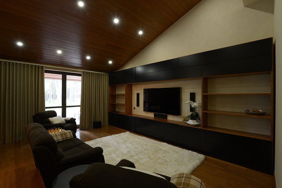 Esempio di un grande soggiorno design