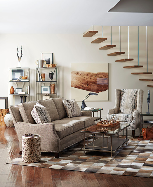 Brown nailhead sofa online