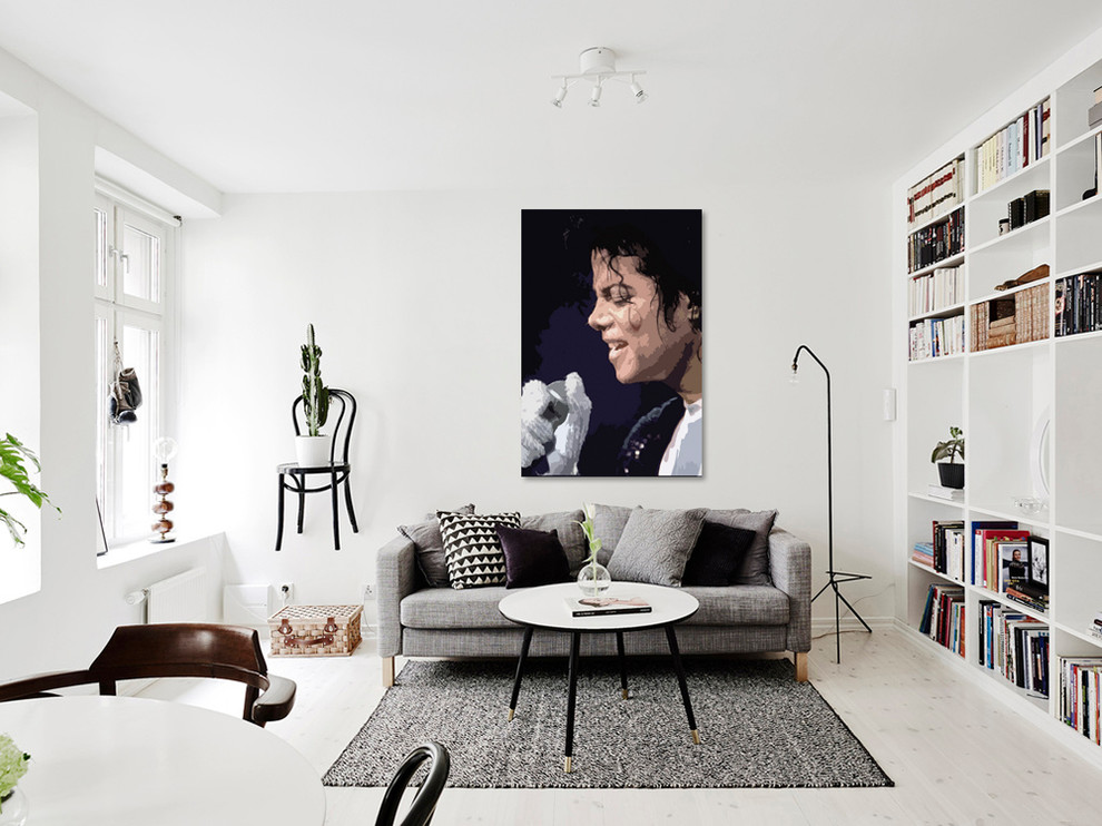 Inspiration for a scandinavian living room remodel in Salt Lake City