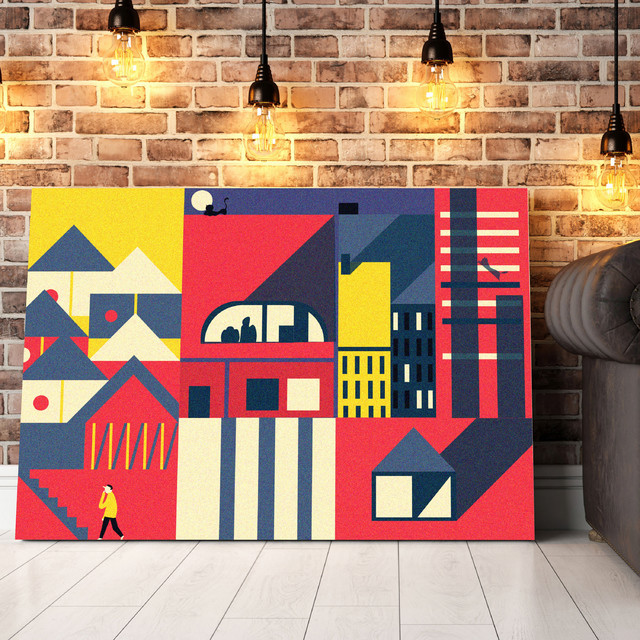 New Gallery Style Wall Art on Canvas Modern Living Room Los