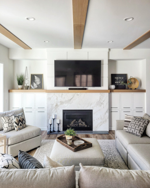 New Home Transitional Living Room Grand Rapids by CVI Design