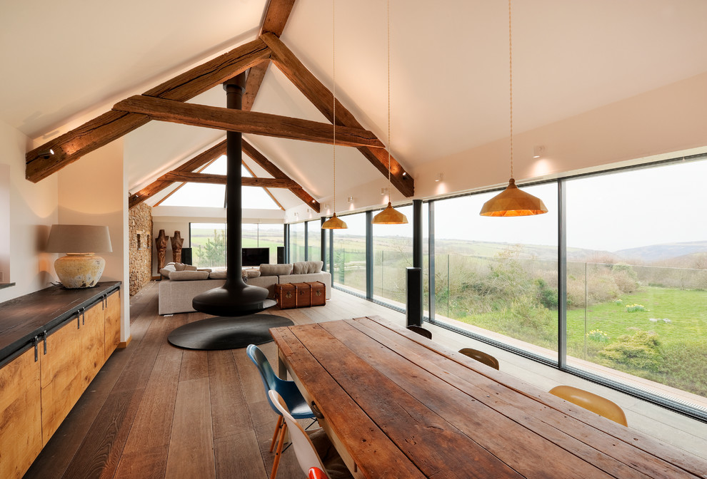 Photo of a contemporary living room in Devon.