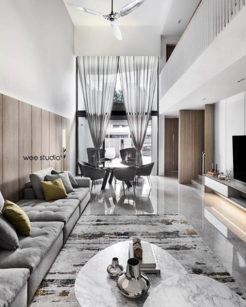 Modernes Wohnzimmer in Singapur