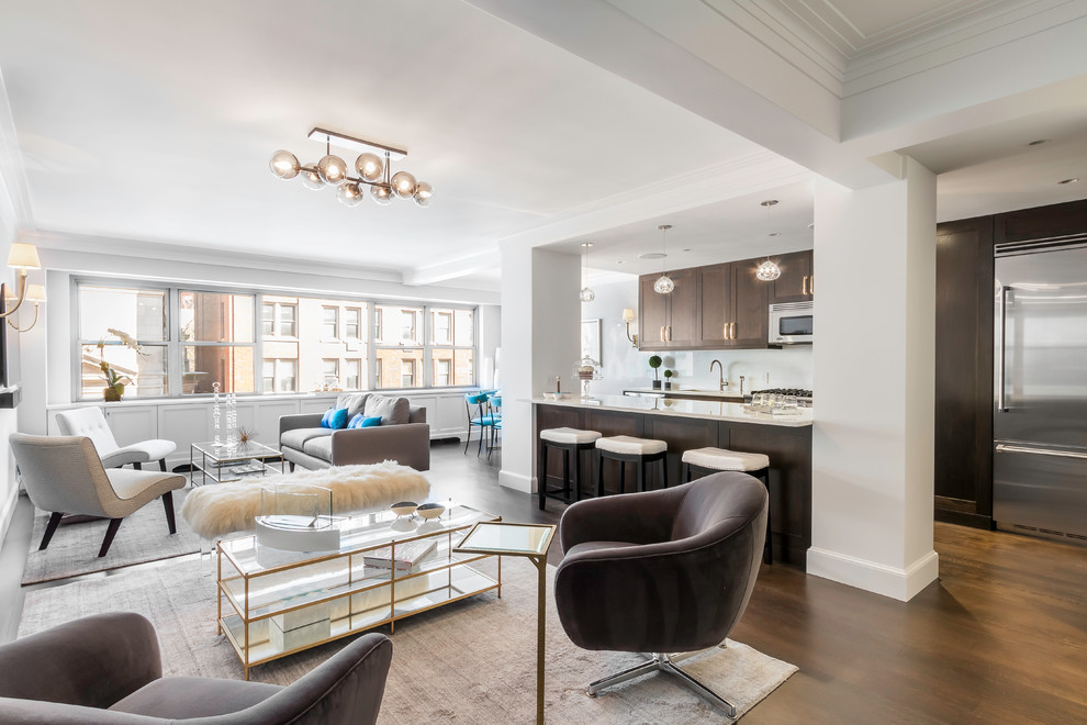 New York City UES 4 BR Apartment Transitional Living Room New