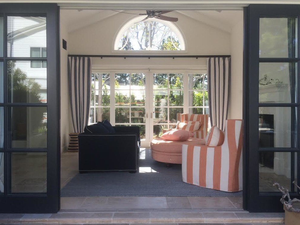 Newport Beach Lutron Automated Drapery Track Transitional Living