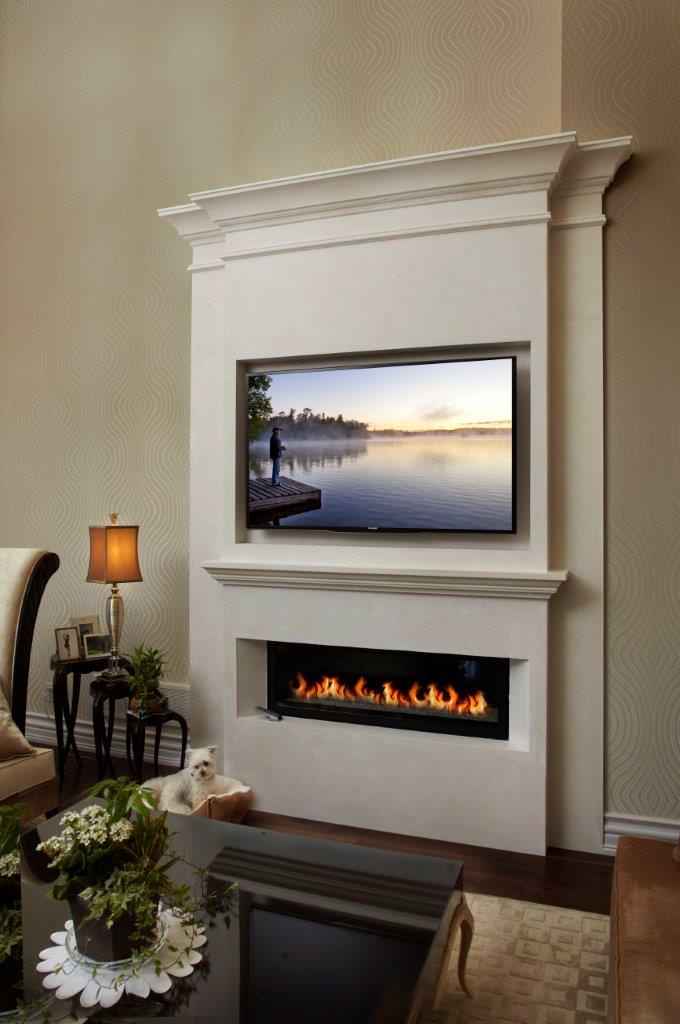 Tv Over Linear Fireplace - Photos u0026 Ideas | Houzz