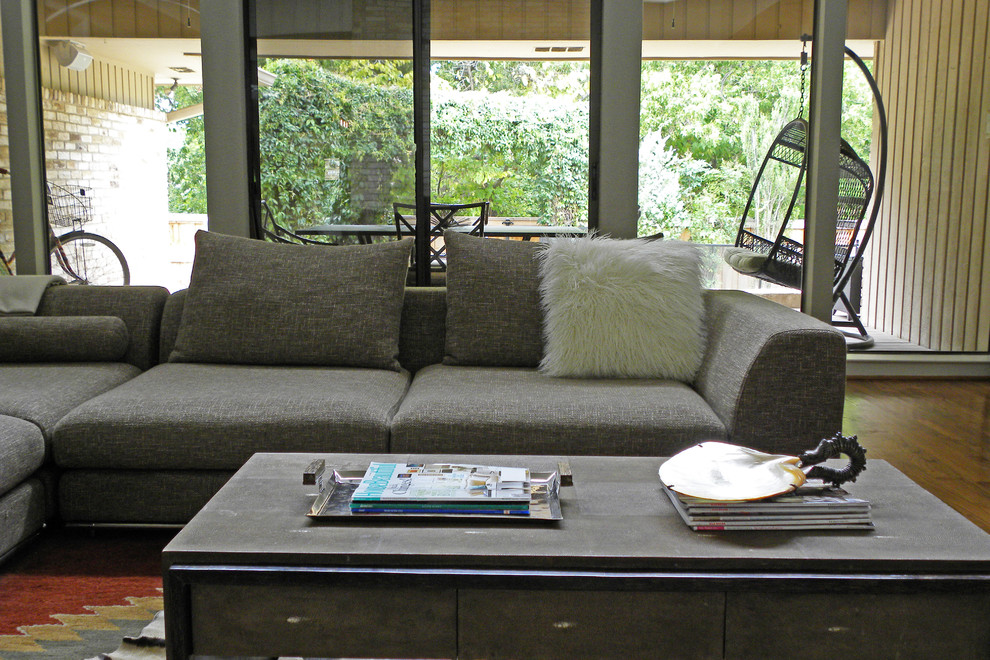 Living room - contemporary living room idea in Dallas