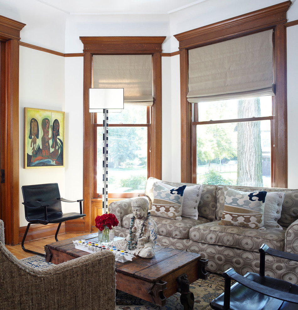 North Shore Queen Anne Traditional Living Room Chicago by
