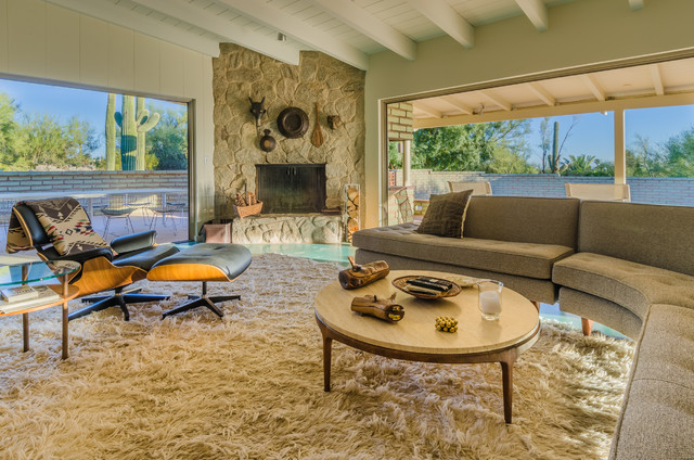 North Tucson Mid-century Modern - American Southwest - Living Room ...