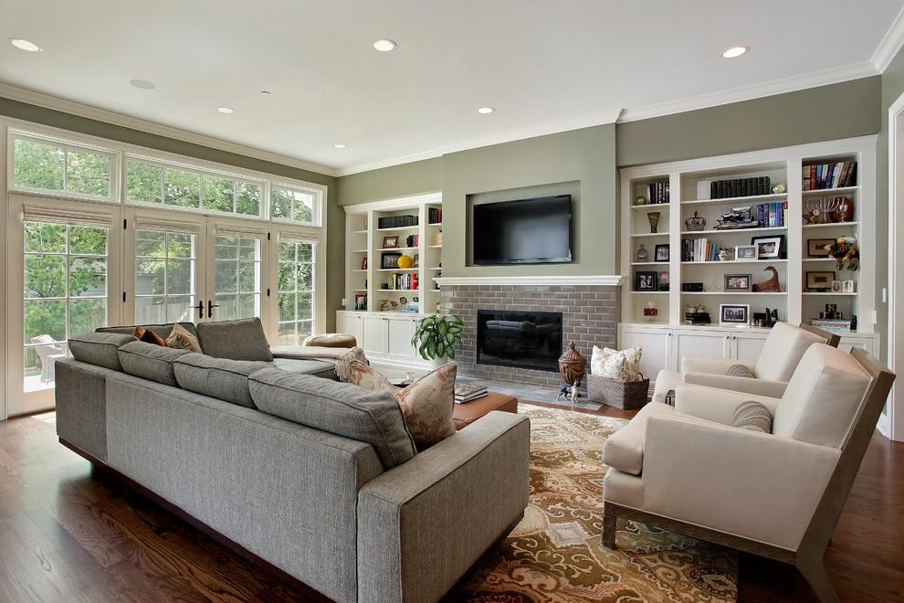 Northbrook Shingle Traditional Living Room Chicago by Highgate Builders Houzz