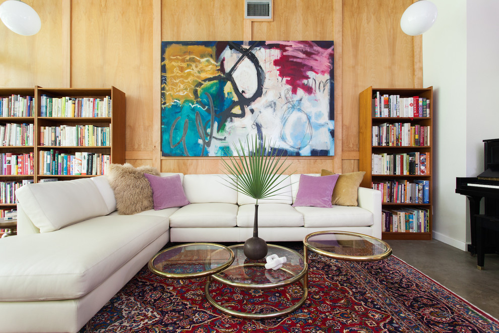 Modern living room in Austin.