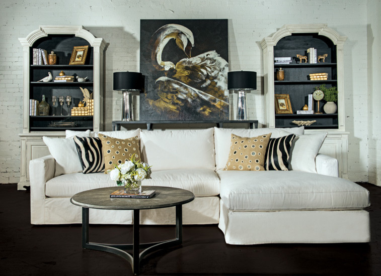 Eclectic living room in Houston.