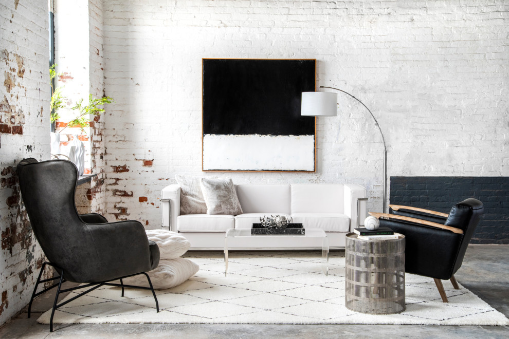Inspiration for a scandinavian living room remodel in New York