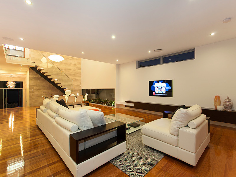 Inspiration for a contemporary living room remodel in Brisbane