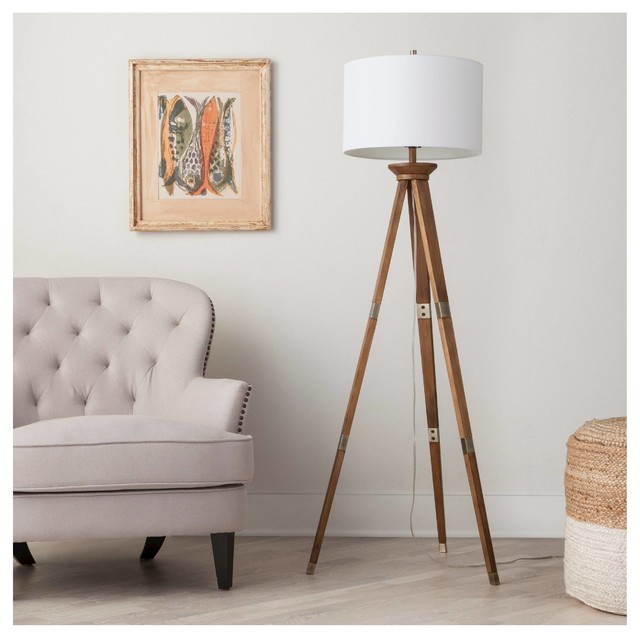 Oak Wood Tripod Floor Lamp Threshold, Wood Tripod Lamp Target