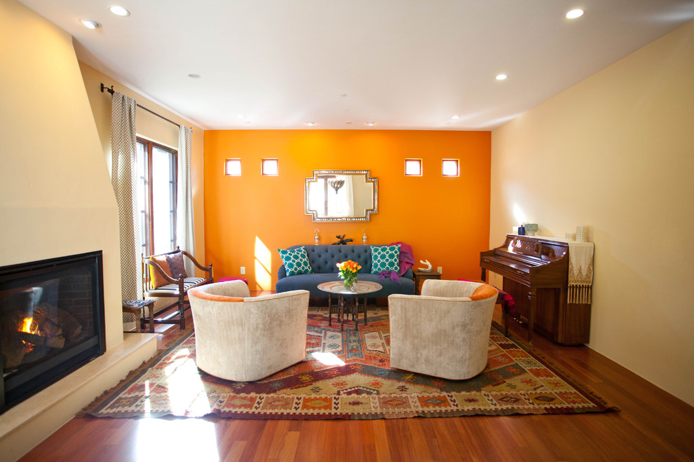 Living room - mediterranean living room idea in San Francisco