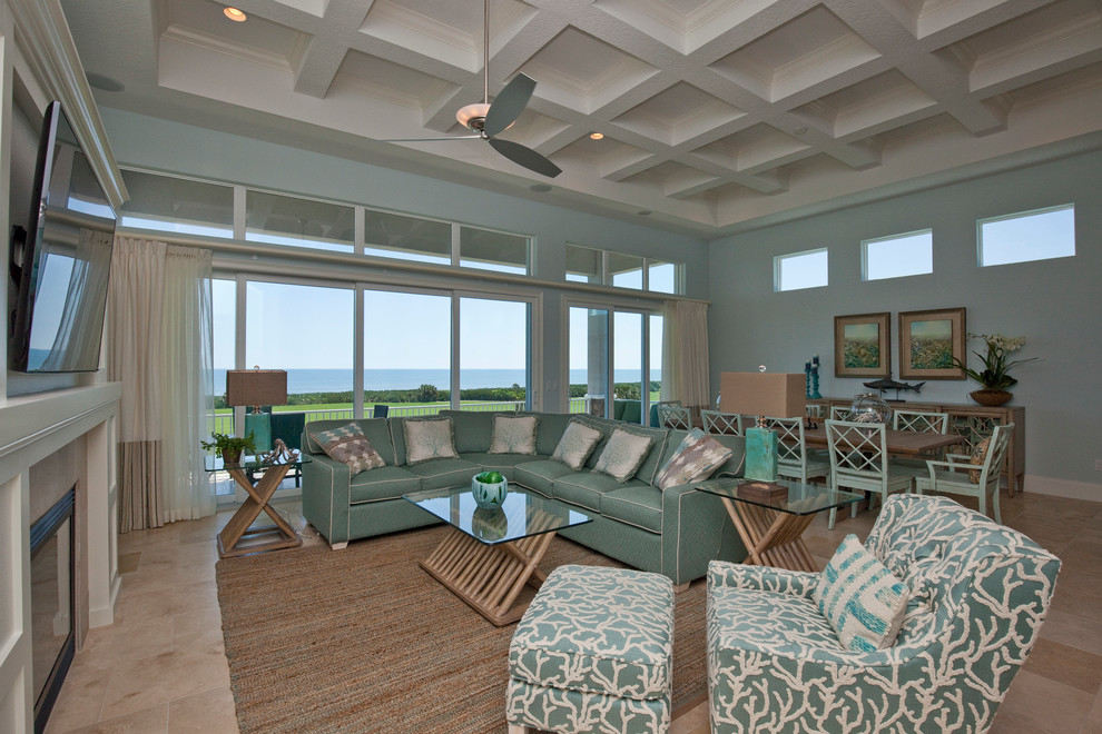 This is an example of a beach style living room in Orlando.