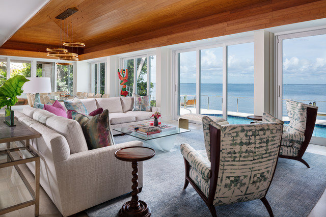 Ocean Reef - Tropical - Living Room - Miami - by GIL WALSH INTERIORS ...
