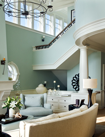 Elegant living room photo in Boston