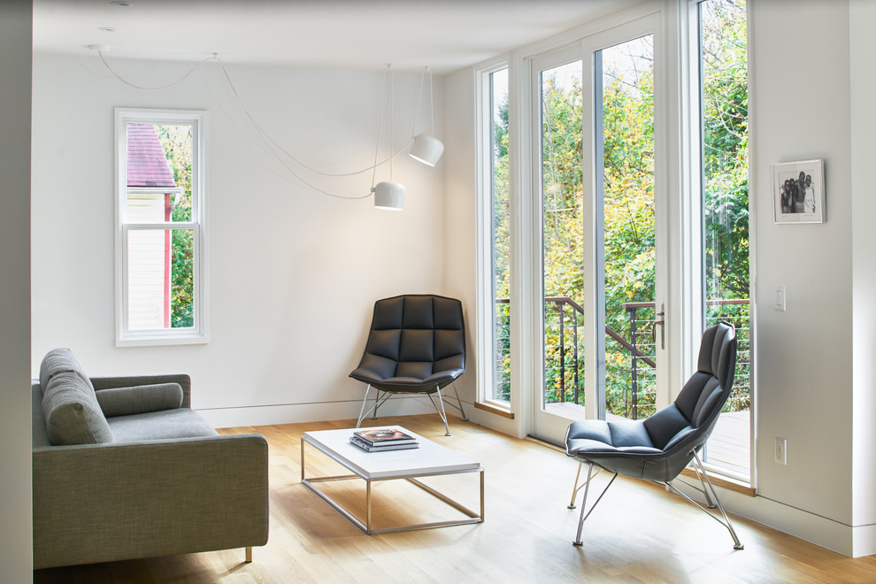 Photo of a modern living room in Denver.