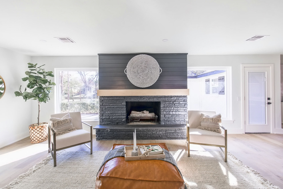 OKC Remodel Contemporary Living Room Oklahoma City by Kirby